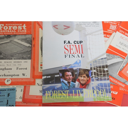 241 - Large Quantity of Football Programmes featuring Nottingham Forest ( Home & Away) Domestic, European ... 