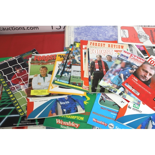 241 - Large Quantity of Football Programmes featuring Nottingham Forest ( Home & Away) Domestic, European ... 