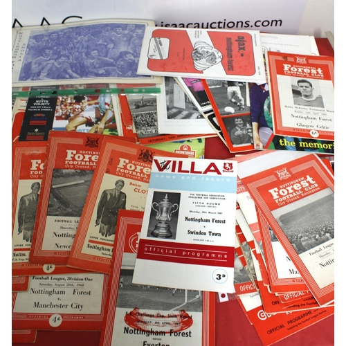 241 - Large Quantity of Football Programmes featuring Nottingham Forest ( Home & Away) Domestic, European ... 