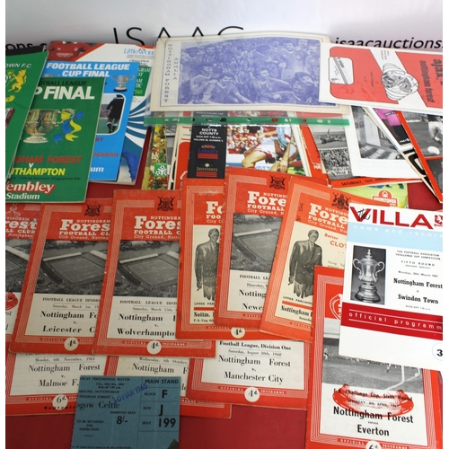 241 - Large Quantity of Football Programmes featuring Nottingham Forest ( Home & Away) Domestic, European ... 