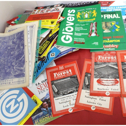 241 - Large Quantity of Football Programmes featuring Nottingham Forest ( Home & Away) Domestic, European ... 