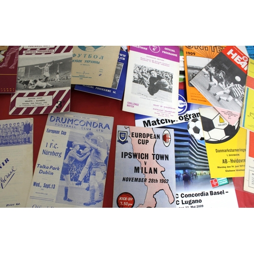 242 - Large Quantity of Football Programmes featuring European Cup Round Stages, Internationals and some D... 