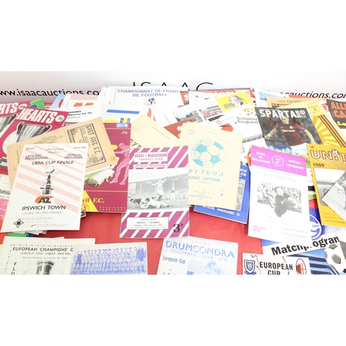 242 - Large Quantity of Football Programmes featuring European Cup Round Stages, Internationals and some D... 