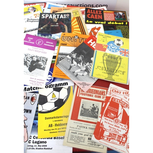 242 - Large Quantity of Football Programmes featuring European Cup Round Stages, Internationals and some D... 