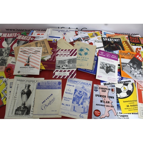 242 - Large Quantity of Football Programmes featuring European Cup Round Stages, Internationals and some D... 