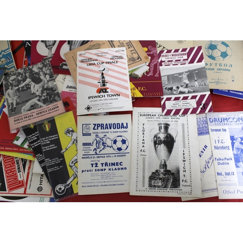 242 - Large Quantity of Football Programmes featuring European Cup Round Stages, Internationals and some D... 