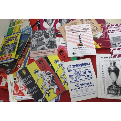 242 - Large Quantity of Football Programmes featuring European Cup Round Stages, Internationals and some D... 