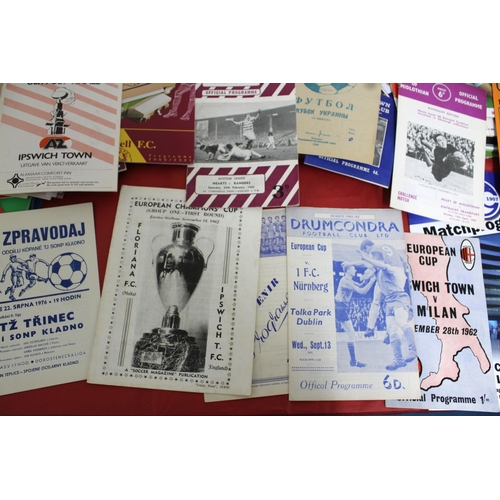 242 - Large Quantity of Football Programmes featuring European Cup Round Stages, Internationals and some D... 