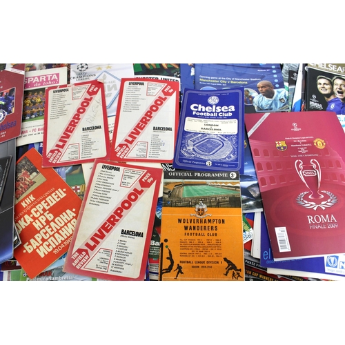 244 - Large Quantity of Football Programmes featuring Barcelona ( Home & Away) Domestic and European - 196... 