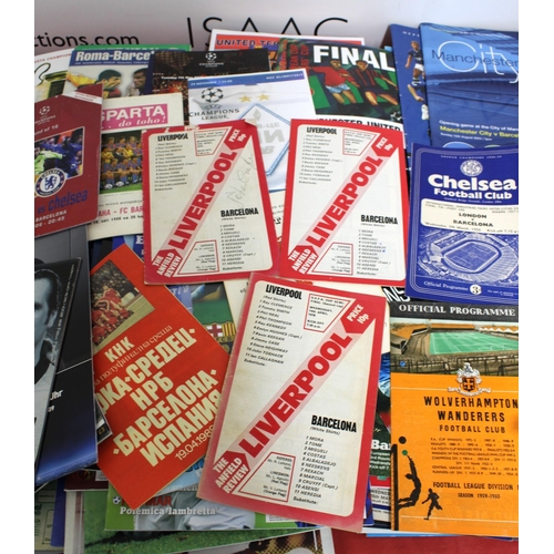 244 - Large Quantity of Football Programmes featuring Barcelona ( Home & Away) Domestic and European - 196... 