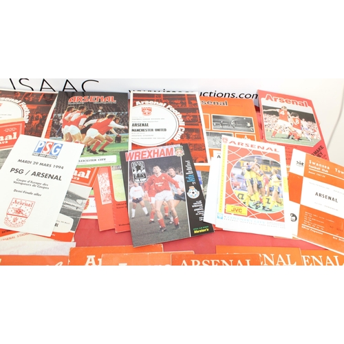 245 - Large Quantity of Football Programmes featuring Arsenal ( Home & Away) Domestic and European - 1949 ... 