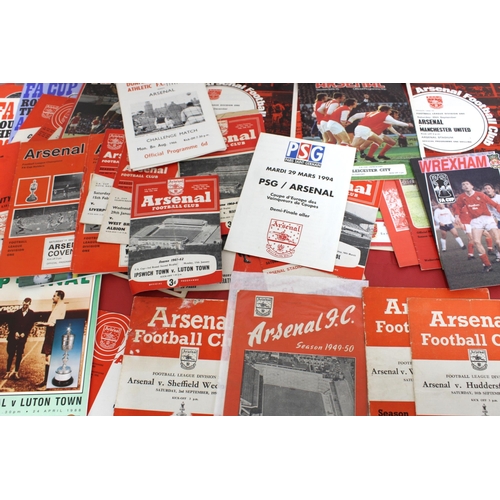 245 - Large Quantity of Football Programmes featuring Arsenal ( Home & Away) Domestic and European - 1949 ... 