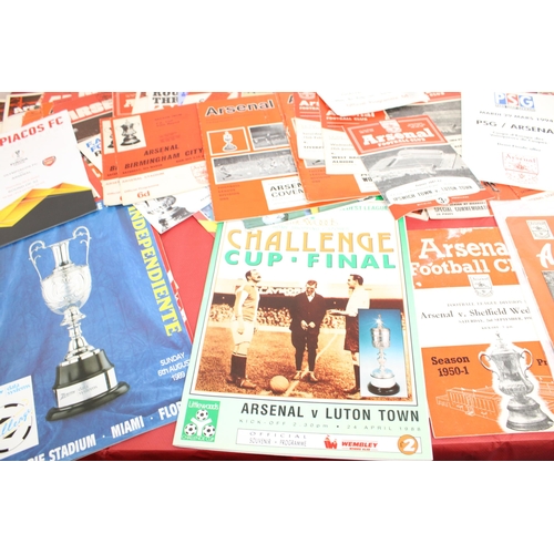 245 - Large Quantity of Football Programmes featuring Arsenal ( Home & Away) Domestic and European - 1949 ... 