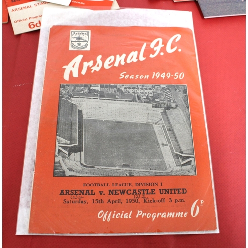 245 - Large Quantity of Football Programmes featuring Arsenal ( Home & Away) Domestic and European - 1949 ... 