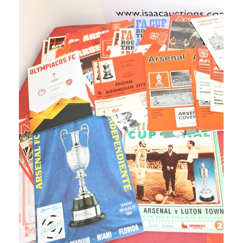 245 - Large Quantity of Football Programmes featuring Arsenal ( Home & Away) Domestic and European - 1949 ... 