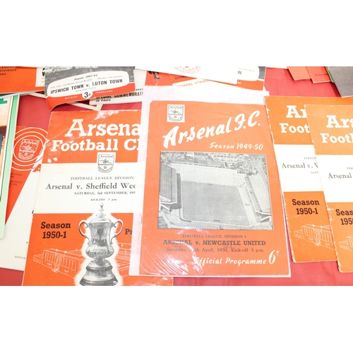 245 - Large Quantity of Football Programmes featuring Arsenal ( Home & Away) Domestic and European - 1949 ... 