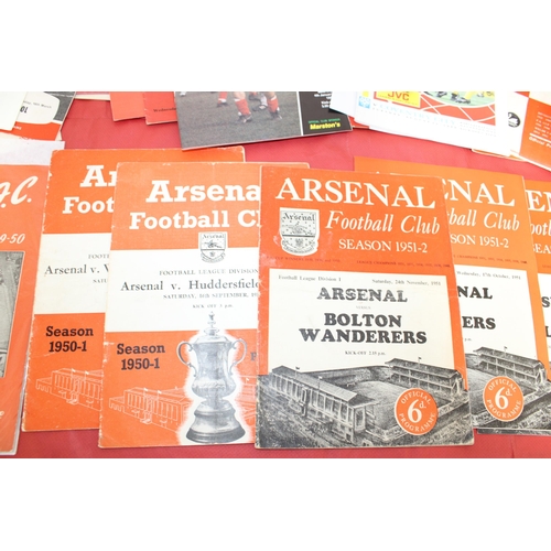 245 - Large Quantity of Football Programmes featuring Arsenal ( Home & Away) Domestic and European - 1949 ... 