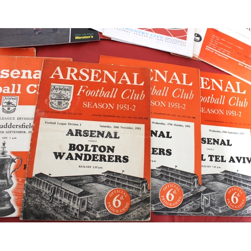 245 - Large Quantity of Football Programmes featuring Arsenal ( Home & Away) Domestic and European - 1949 ... 