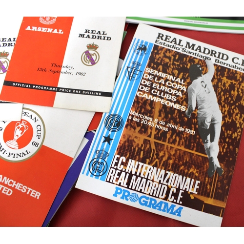 247 - Large Quantity of Football Programmes featuring Real Madrid ( Home & Away) Domestic and European - 1... 