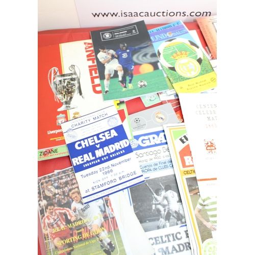 247 - Large Quantity of Football Programmes featuring Real Madrid ( Home & Away) Domestic and European - 1... 