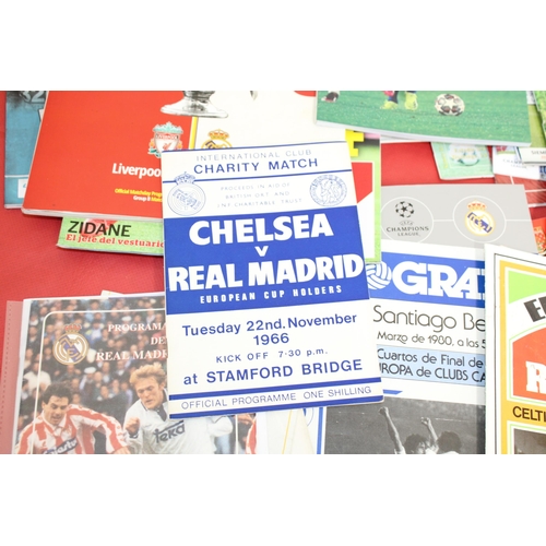 247 - Large Quantity of Football Programmes featuring Real Madrid ( Home & Away) Domestic and European - 1... 