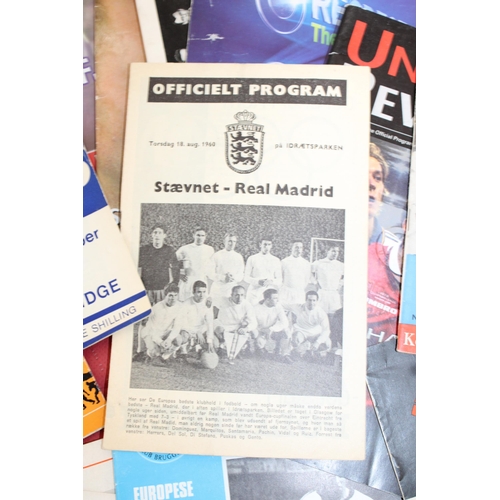 247 - Large Quantity of Football Programmes featuring Real Madrid ( Home & Away) Domestic and European - 1... 