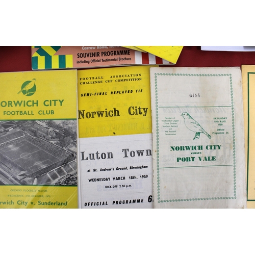 248 - Large Quantity of Football Programmes featuring Norwich City ( Home & Away)  - 1950 to Present Day