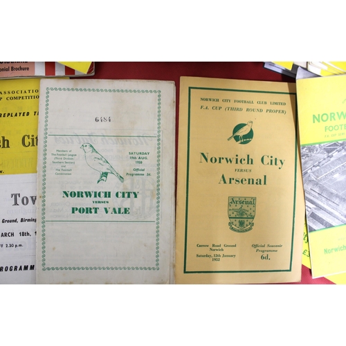 248 - Large Quantity of Football Programmes featuring Norwich City ( Home & Away)  - 1950 to Present Day