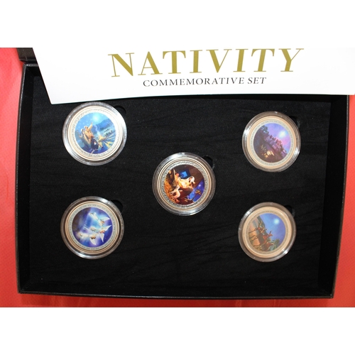 334 - Boxed Set Of Commemerative Nativity Scene