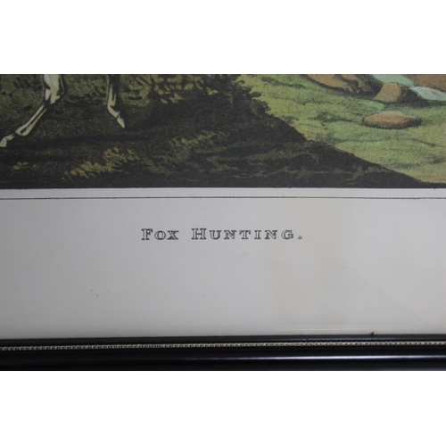 287 - Three Framed Prints One Unframed Fox Hunting Theme 
Collection Only
48.5cm Wide
32.5cm Height