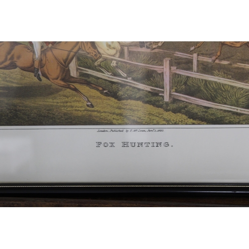 287 - Three Framed Prints One Unframed Fox Hunting Theme 
Collection Only
48.5cm Wide
32.5cm Height