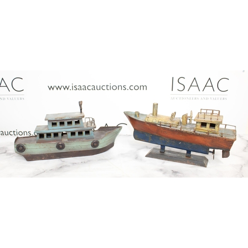 139 - Two Collectable Tin Boats
Longest-29cm