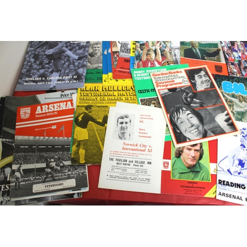 250 - Large Quantity of Testimonial Football Programmes 1964 onwards. Includes Ron Yates, Ron Harris, Norm... 