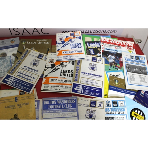 251 - Large Quantity of Football Programmes featuring Leeds United ( Home & Away)  - 1949 to Present Day