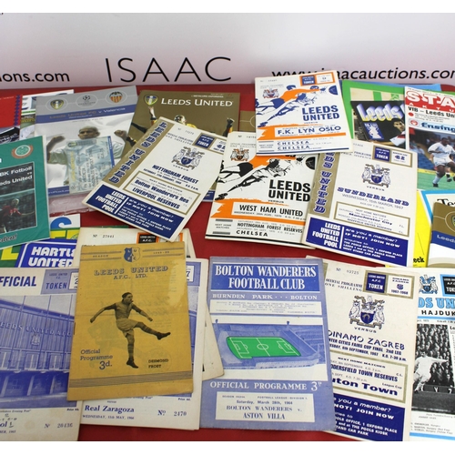 251 - Large Quantity of Football Programmes featuring Leeds United ( Home & Away)  - 1949 to Present Day