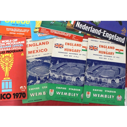 252 - England International Football Match Programmes ( Plus Others) 1949 onwards