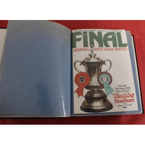 255 - FA Cup Final Football Programmes 1980 to 1984 including Replayed Games - Some Ticket Stubs included ... 