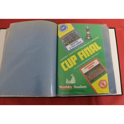 255 - FA Cup Final Football Programmes 1980 to 1984 including Replayed Games - Some Ticket Stubs included ... 