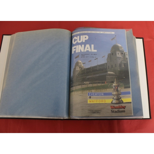 255 - FA Cup Final Football Programmes 1980 to 1984 including Replayed Games - Some Ticket Stubs included ... 