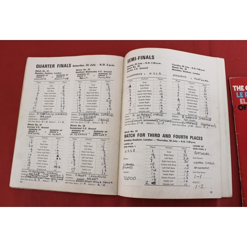 256 - 1966 and 1970 World Cup Football Programmes - 1966 Does have writing in rear as can be seen in pictu... 