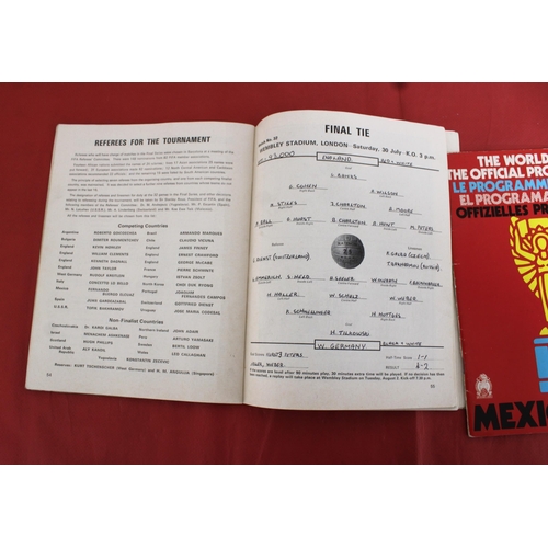 256 - 1966 and 1970 World Cup Football Programmes - 1966 Does have writing in rear as can be seen in pictu... 