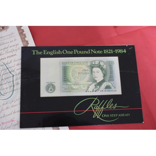 345 - Collectable BankNotes, Share Certificates and US Coinage