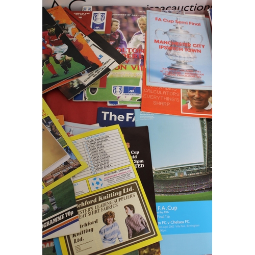 258 - FA Cup Semi Final Programmes from 1962 to Present Day. Some Ticket Stubs Included.