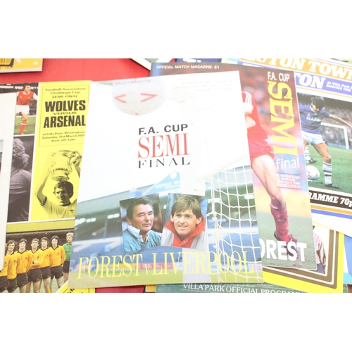 258 - FA Cup Semi Final Programmes from 1962 to Present Day. Some Ticket Stubs Included.