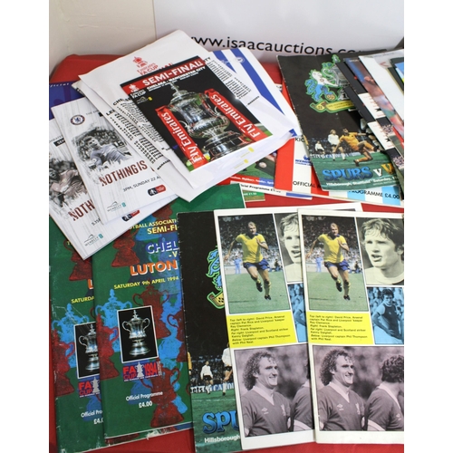 258 - FA Cup Semi Final Programmes from 1962 to Present Day. Some Ticket Stubs Included.