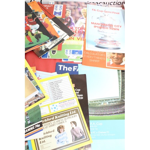 258 - FA Cup Semi Final Programmes from 1962 to Present Day. Some Ticket Stubs Included.