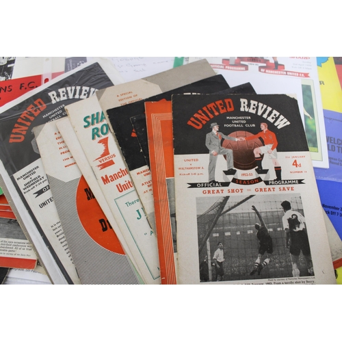 262 - Large Quantity of Football Programmes featuring Manchester United ( Home & Away)  - 1948 to Present ... 