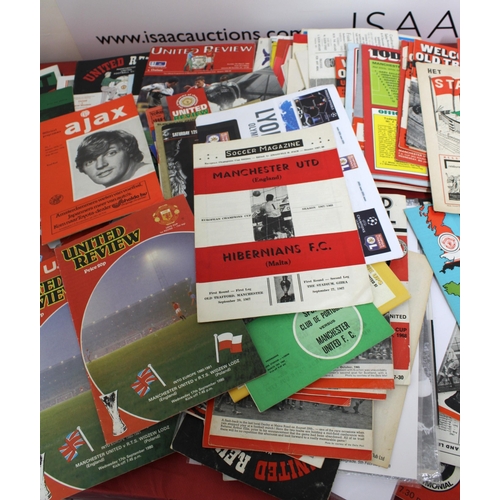 262 - Large Quantity of Football Programmes featuring Manchester United ( Home & Away)  - 1948 to Present ... 