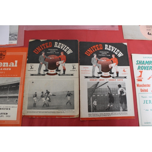 262 - Large Quantity of Football Programmes featuring Manchester United ( Home & Away)  - 1948 to Present ... 