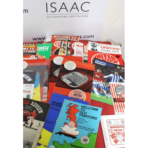 262 - Large Quantity of Football Programmes featuring Manchester United ( Home & Away)  - 1948 to Present ... 